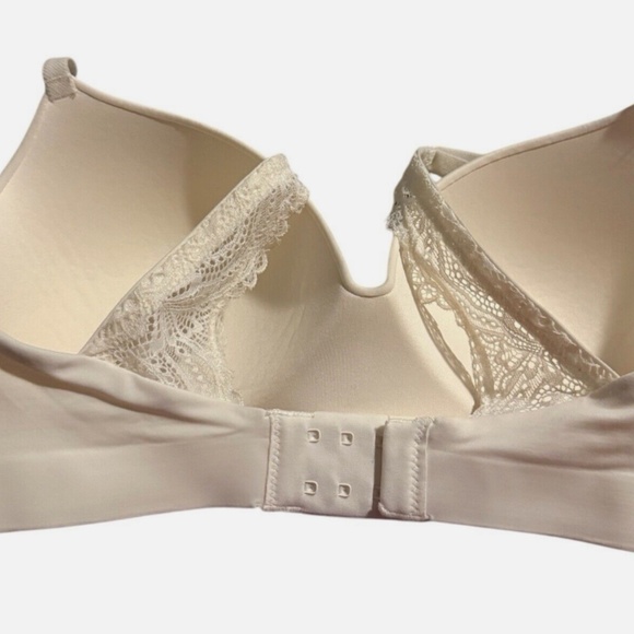 Soma Enbliss Luxe Wireless Lace J Hook 34D Ivory Back Closure Racerback Option - Picture 4 of 4